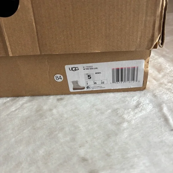 UGG Women's The Ugg Lug Lace-Up Platform Boots White/Cream Size 5 - Picture 16 of 16